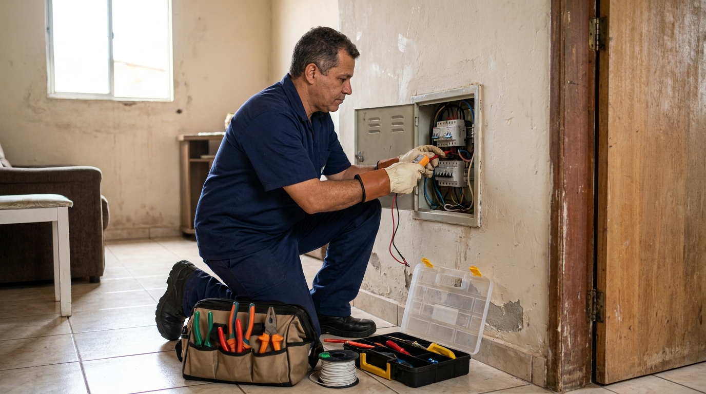 Eletricista com ferramentas em Teresina‑PI